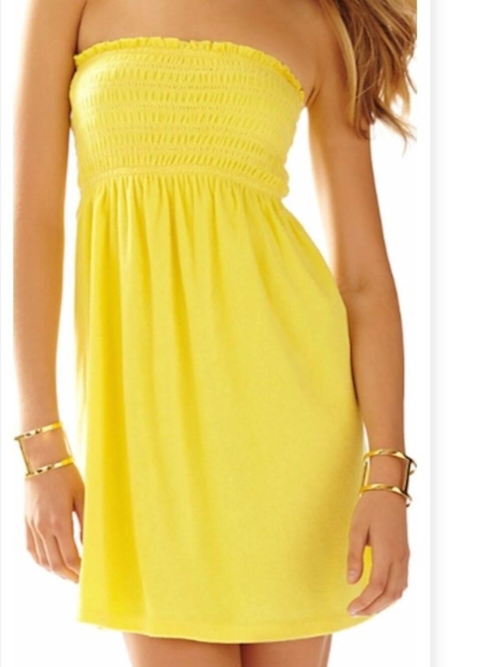 Lilly Pulitzer Strapless Brigitt Mini Dress in Yellow